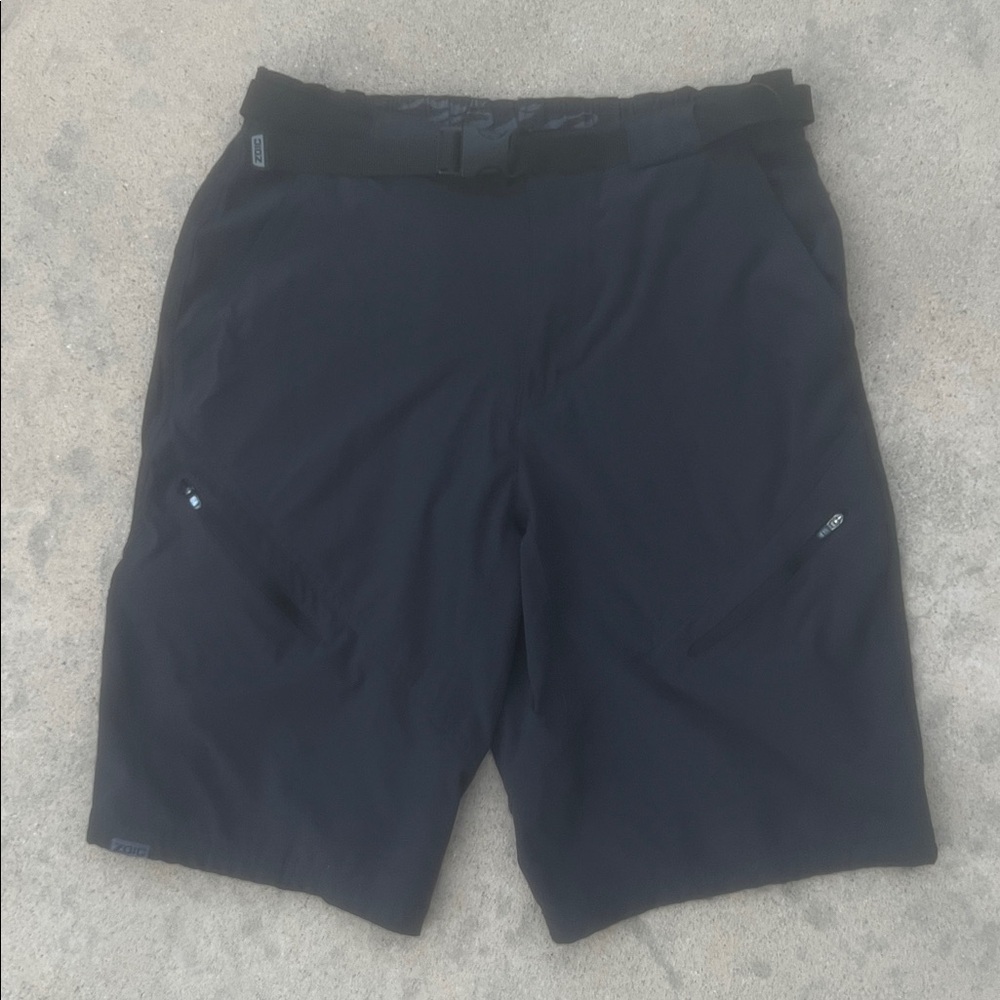 ZOIC Men's Black Belted MTB Cycling Shorts Size L